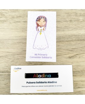 Pack comunión niña Fundación Aladina con tarjeta